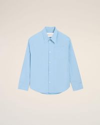 Ami Paris - Cotton Sharp Collar Ami De Coeur Wide Shirt - Lyst