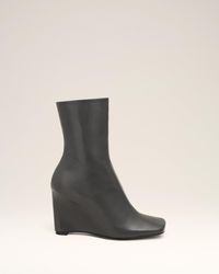 Ami Paris - Leather Bicolor Ankle Boots - Lyst