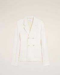 Ami Paris - Linen Double Breasted Bar Jacket - Lyst