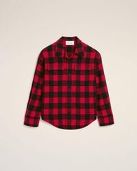 Ami Paris - Wide Checkered Wool Overshirt - Lyst