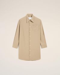 Ami Paris - New Wool Ami De Coeur Wide Shirt Dress - Lyst