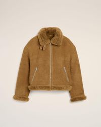 Ami Paris - Sheep Shearling Aviator Jacket - Lyst