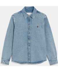 Ami Paris - Denim Shirt With Ami De Coeur - Lyst