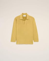 Ami Paris - Wool Long Sleeves Polo - Lyst
