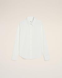 Ami Paris - Ami De Coeur Hemd Aus Weißer Baumwolle Mit Klassischer Passform Weiß - Lyst
