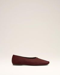 Ami Paris - Burgundy Leather Bicolor Flat Shoes - Lyst