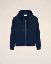 Ami Paris - De Coeur Zip-Up Hoodie - Lyst
