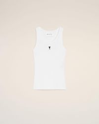 Ami Paris - Cotton Ami De Coeur Tanktop - Lyst