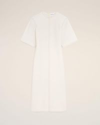 Ami Paris - Cotton Long Fitted Dress - Lyst