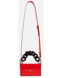 AMI Ami De Coeur Chain Box Bag - Red