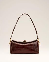 Ami Paris - Crocodile Embossed Cow Leather Carrousel Bag - Lyst