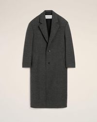 Ami Paris - Long Single Breasted Wool Coat - Lyst