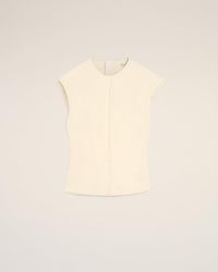 Ami Paris - Sleeveless Raw Edge Details Top - Lyst