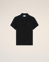 Ami Paris - Ami De Coeur Cotton Polo Shirt - Lyst