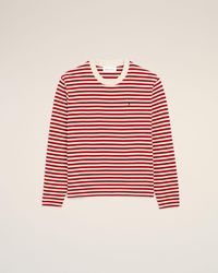 Ami Paris - And Mariniere Cotton T-Shirt With Ami De Coeur - Lyst