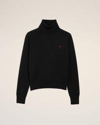 Ami Paris - Wool Ami De Coeur Turtle Neck Sweater - Lyst