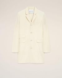 Ami Paris - New Wool Straight Simple Breasted Coat - Lyst