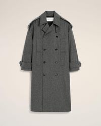 Ami Paris - Wool Trench Coat - Lyst