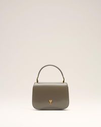 Ami Paris - Glazed Leather Top Handle Paris Paris Bag - Lyst