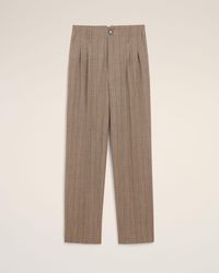 Ami Paris - Striped Wool Two-Pleats Trousers - Lyst