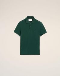 Ami Paris - Cotton Polo With Ami De Coeur - Lyst