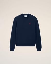 Ami Paris - Cotton Sweatshirt With Ami De Coeur - Lyst