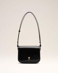 Ami Paris - Schwarze Paris Paris Tasche Aus Rindsleder - Lyst