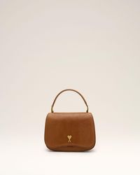 Ami Paris - Lizard Embossed Cowhide Leather Paris Paris Top Handle Bag - Lyst