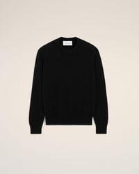Ami Paris - Crewneck Cashmere Sweater With Ami De Coeur - Lyst