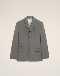Ami Paris - New Wool Single Breasted Straight Jacket - Lyst