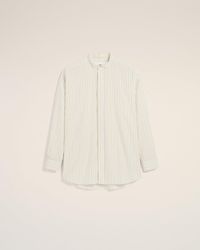 Ami Paris - And Khaki Cotton Wingtip Collar Oversized Shirt - Lyst