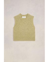 Ami Paris - Ami Embroidery Sleeveless Sweater - Lyst