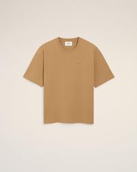 Ami Paris - Ami De Coeur T-Shirt Mit Cosy-Fit Aus Brauner Baumwolle Braun - Lyst