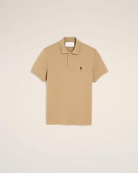 Ami Paris - Cotton Polo With Ami De Coeur - Lyst
