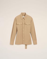 Ami Paris - Fitted Wool Balloon-Sleeve Shirt - Lyst