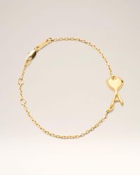 Ami Paris - Brass Thin Hammered Ami De Coeur Bracelet - Lyst