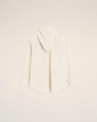Ami Paris - Langärmelige Bandana-Bluse Aus Weißer Baumwolle Weiß - Lyst