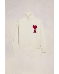 Ami Paris - Red Ami De Coeur Sweater - Lyst