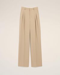 Ami Paris - New Wool High Waist Wide Trousers With Two Pleats - Lyst