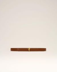 Ami Paris - Lizard Cowhide Leather Belt 25Mm With Ami De Coeur Buckle - Lyst