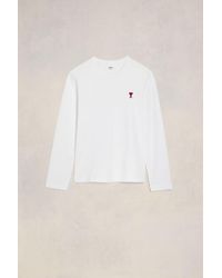 Ami Paris - Long Sleeve Ami De Coeur T-shirt - Lyst
