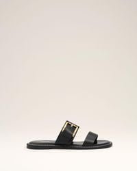 Ami Paris - Cow Leather Buckle Sandals - Lyst