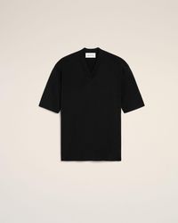 Ami Paris - Wool Short Sleeves V Neck Sweater - Lyst