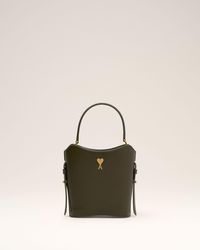 Ami Paris - Leather Mini Paris Paris Bucket Bag - Lyst