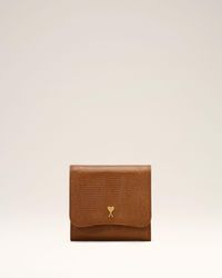 Ami Paris - Lizard Embossed Paris Paris Leather Compact Wallet - Lyst
