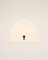 Ami Paris - Wool Ami De Coeur Beanie - Lyst