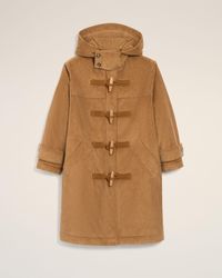 Ami Paris - Manteau Marron Corduroy En Laine - Lyst