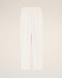 Ami Paris - Blended Linen Elasticated Waist Trousers - Lyst
