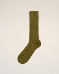 Ami Paris - Chaussettes Vertes Ami De Coeur En Coton - Lyst