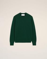 Ami Paris - Crewneck Wool Sweater With Ami De Coeur - Lyst